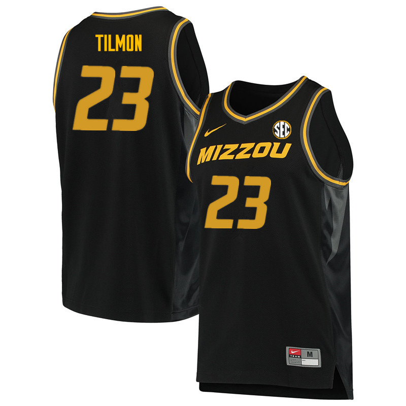 Men #23 Jeremiah Tilmon Missouri Tigers College Basketball Jerseys Sale-Black